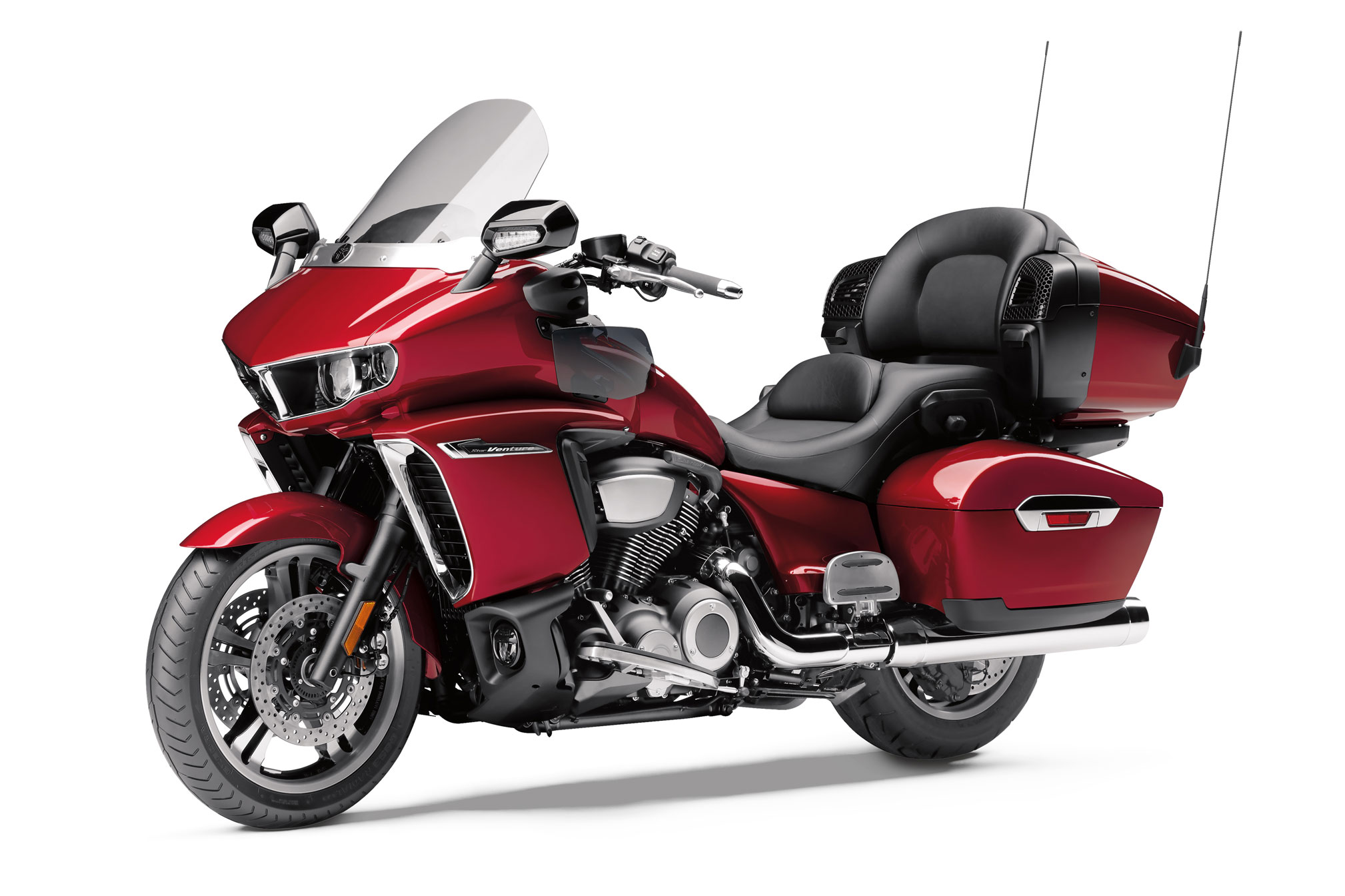 thumbnail image 2 of Cavalry Adjustable Driver's Backrest For Yamaha Royal Star Venture (1999-Up) - Black Vinyl 2 of 6