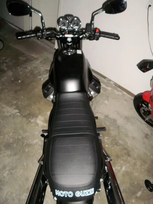 A 2013 Moto Guzzi V7 Stone Top View