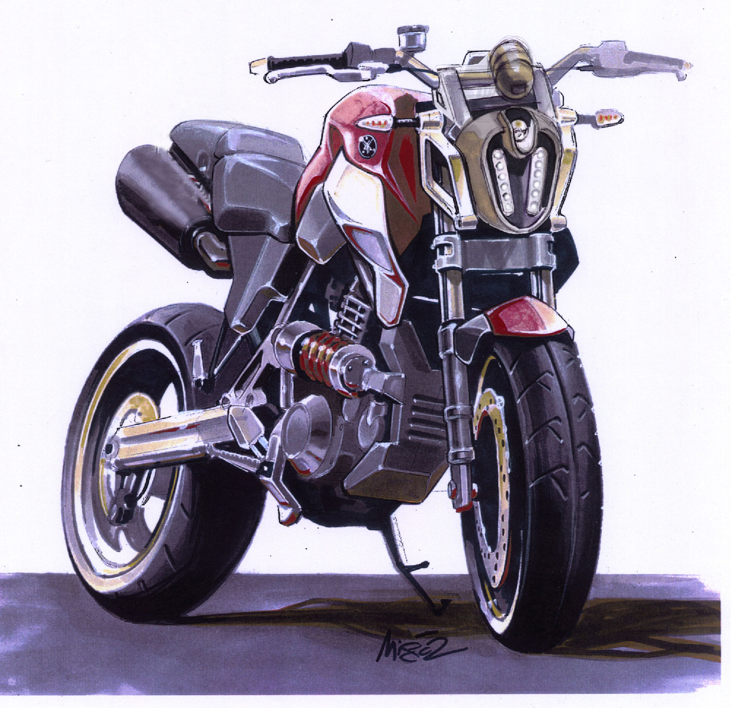 2003 Yamaha MT03 concept, prototype, spy shots