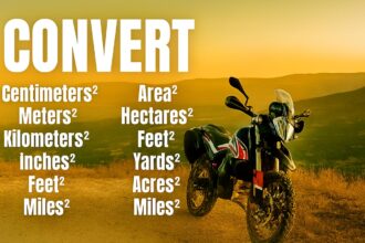 Total Motorcycle Online Area Converter