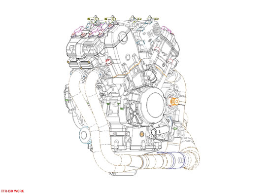 2009 Aprilia V4 Race Machine Engine 