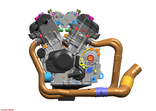 2009 Aprilia V4 Race Machine Engine 