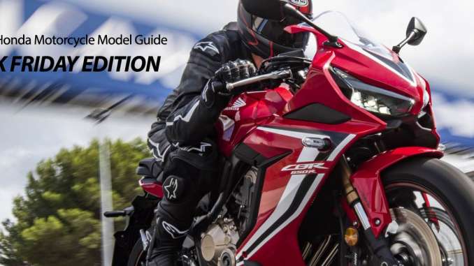2019-Honda-Motorcycle-Model-Guide-Black-Friday-Edition 2019 Honda Motorcycle Model Guide: Black Friday Edition