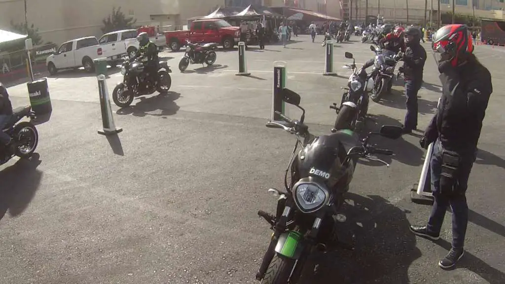 The 2019 Vulcan S parked with multiple other bikes around it.