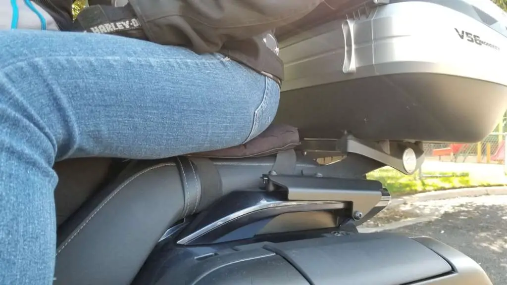 Amphibious Soft Seat small installed on a 2014 Honda CTX 1300 with rider