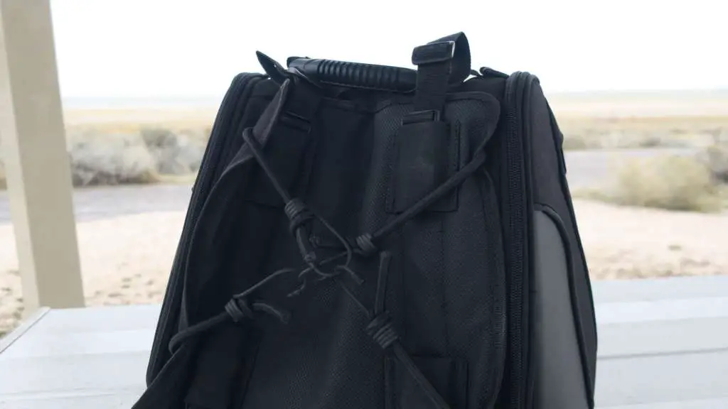 Shown is the underside of the Viking Sport Tail Bag, with the inexplicable pad in full frame. 