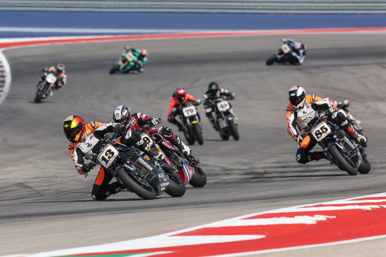 MotoAmerica Mission King of the Baggers racing action with Harley Davidson at Circuit of the Americas Total Motorcycle